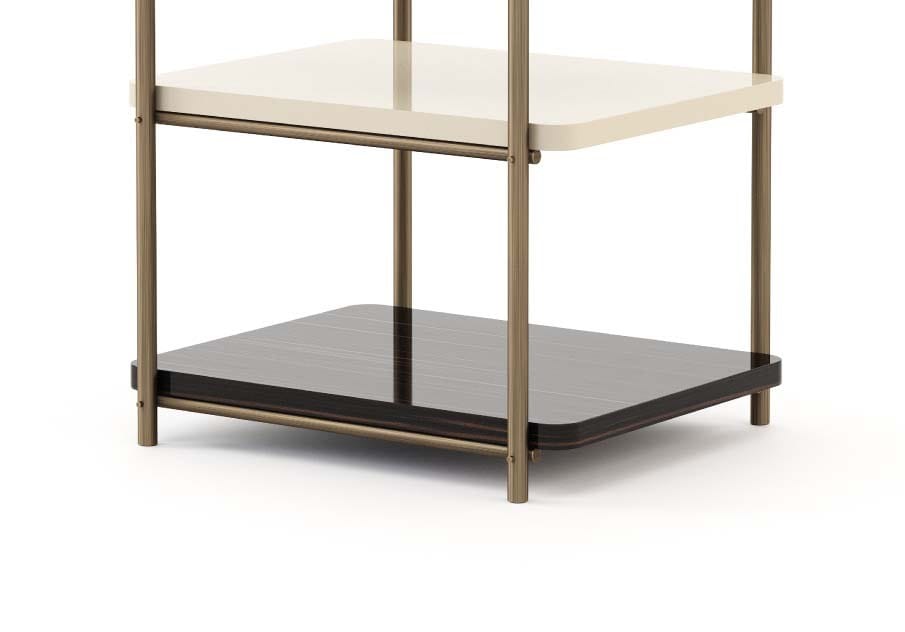 Квадратный журнальный столик из бронзы и дерева Stylish Club His &amp ARCH-00065242 - Вид №9