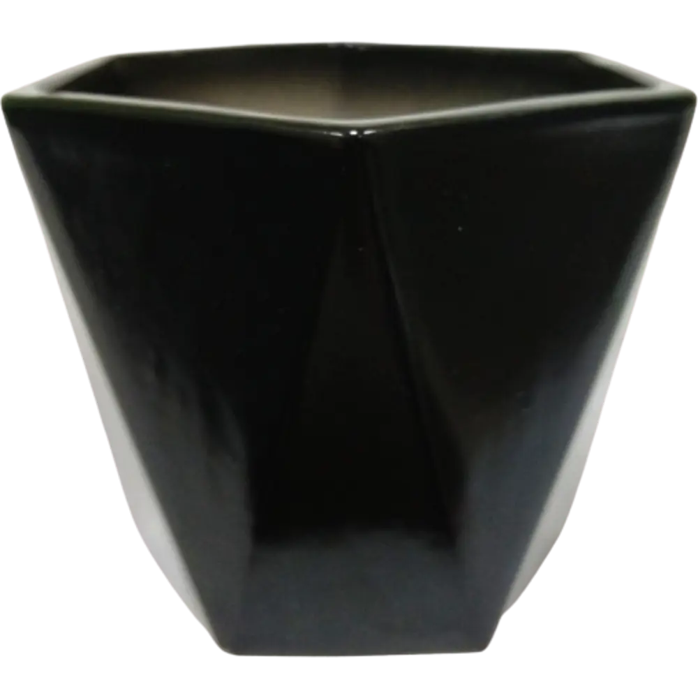 Кактусник 9x10x9 см v0.49 л керамика чёрный Santreyd STLM-2199368 - Вид №1