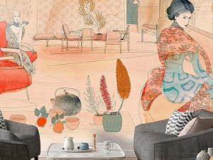 Carta da parati multicolor, PVC free, eco-friendly, lavabile