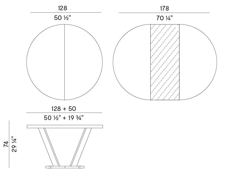 Круглый выдвижной стол Potocco ARCH-00011246 - Вид №2