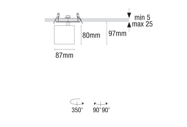 Регулируемый светодиодный прожектор из алюминиевого сплава PAN SINERGY ARCH-00115276 - Вид №2