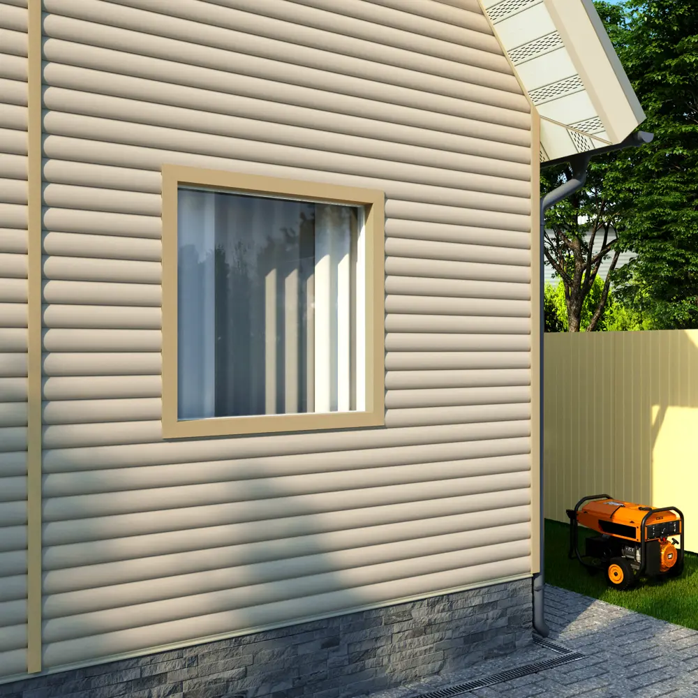 Сайдинг ПВХ MONLID блок-хаус 3 м бежевый 0.61 м² STLM-2190752 - Вид №3