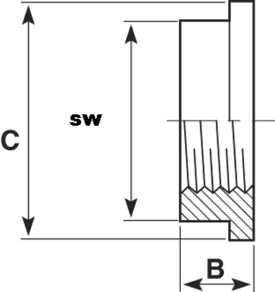 SANIT 291407517 Контргайка, ABS, с коническим БСП женщина  - Вид №1