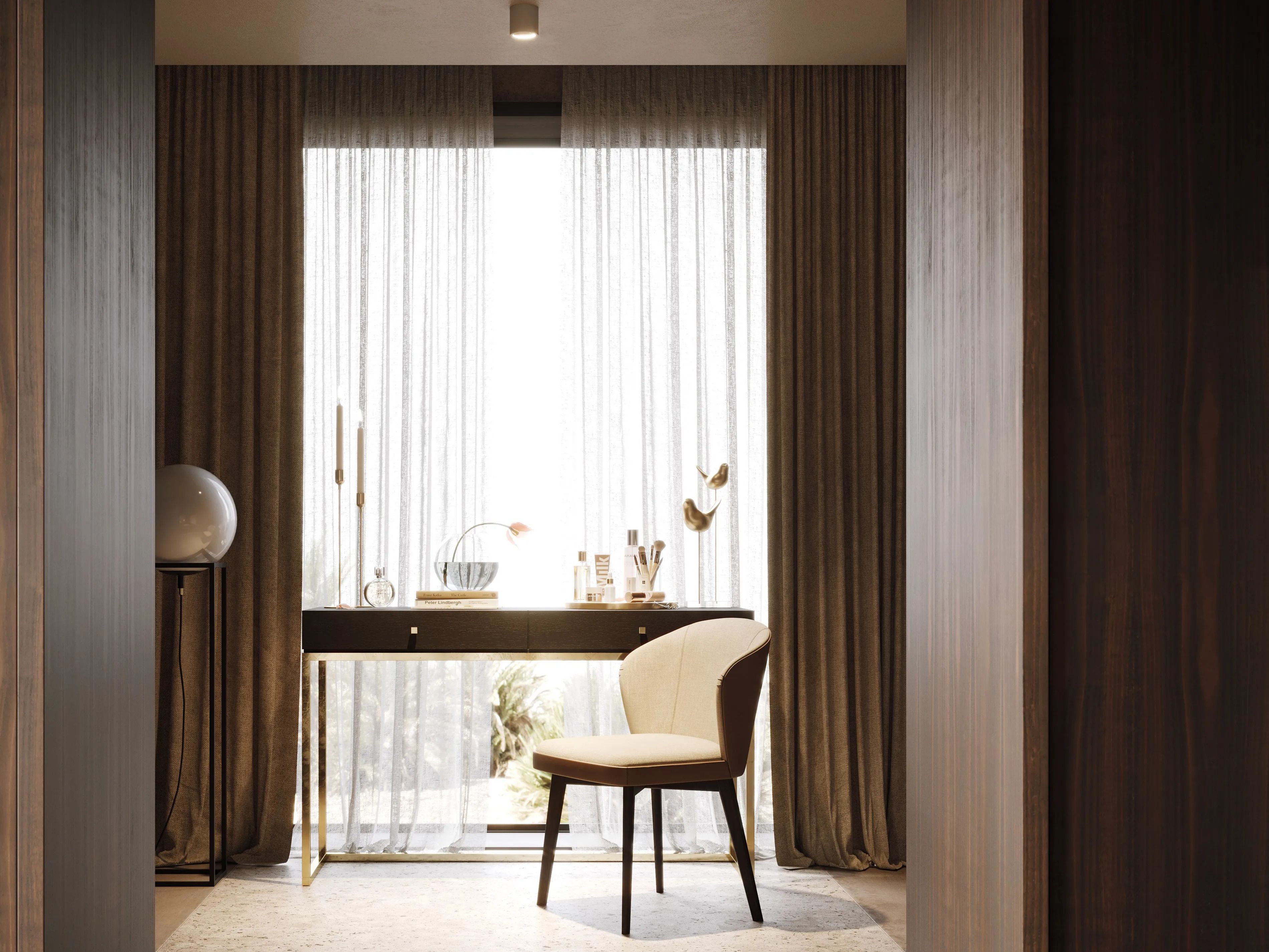 Туалетный столик из нержавеющей стали и дерева Laskasas Эстер ARCH-00036648 - Вид №4