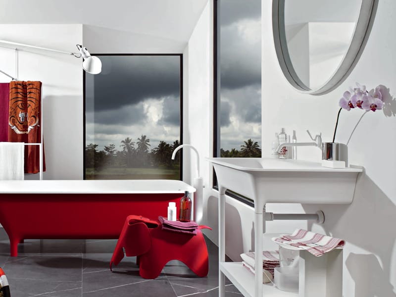 Консольный умывальник из Cristalplant® Zucchetti морфинг ARCH-00101951 - Вид №3