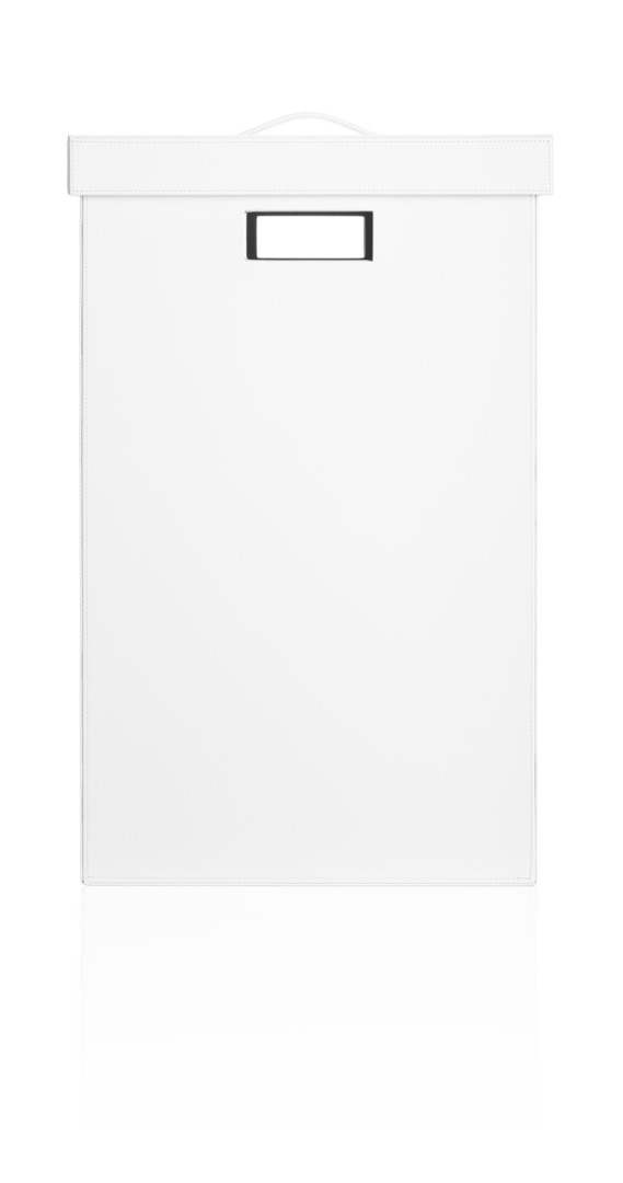 Корзина для белья BROWNIE WB DECOR WALTHER Имитация кожи белая 924750  - Вид №4