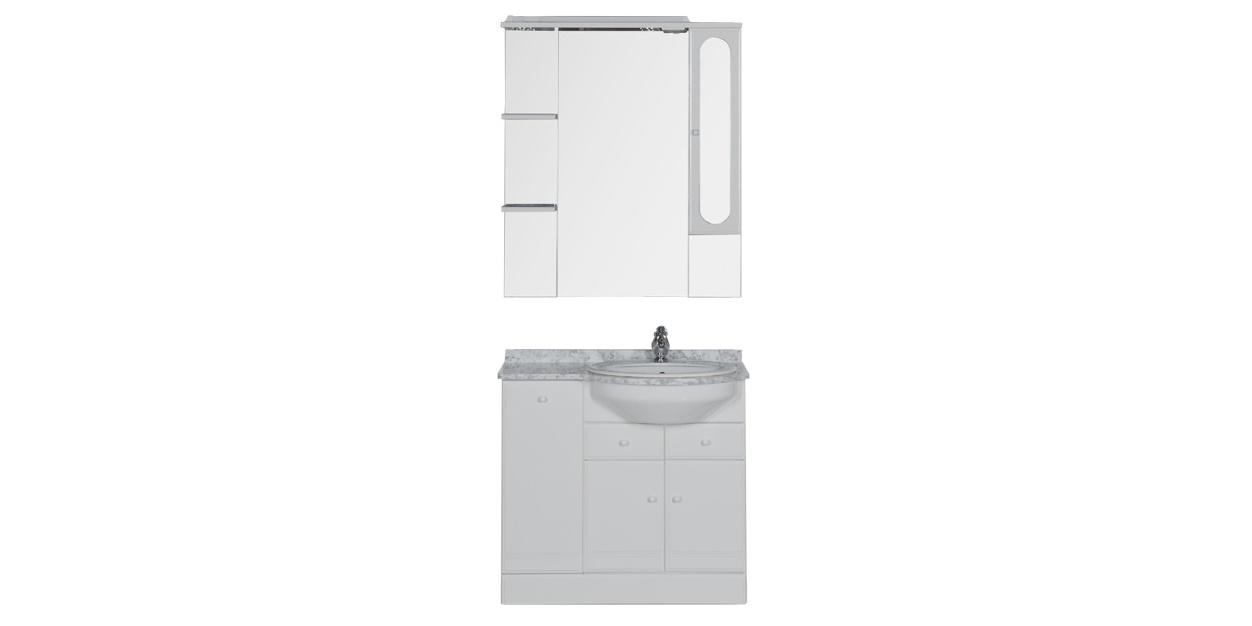 Комплект мебели Aquanet Марсель 90 R б/к белый 00161162 - Вид №1