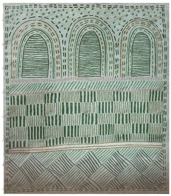 ASPLUND Коврики с прямоугольными мотивами из шерсти и tencel® sun-id-1485562