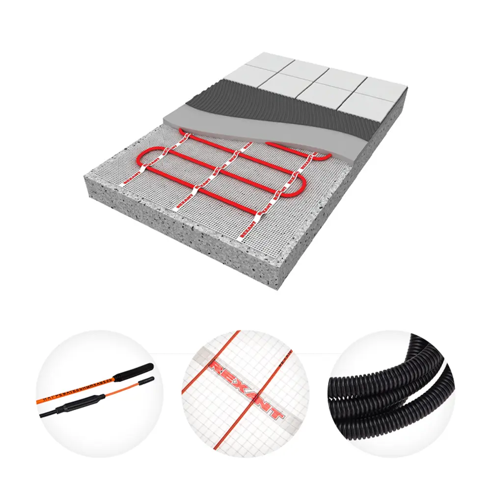 Нагревательный мат для теплого пола Rexant Extra 12 м2 1920 Вт Santreyd STLM-2212636 - Вид №2