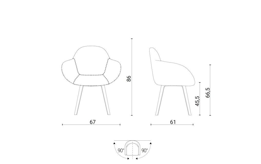 Ozzio Italia Мягкое вращающееся кресло  S448  - Вид №2
