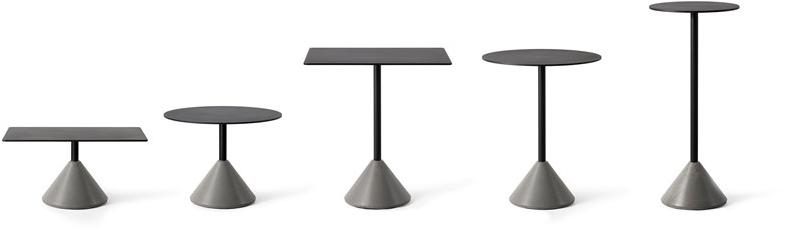 Bentu Design Журнальный столик из бетона с алюминиевой столешницей Ding C239051-c239041  - Вид №1