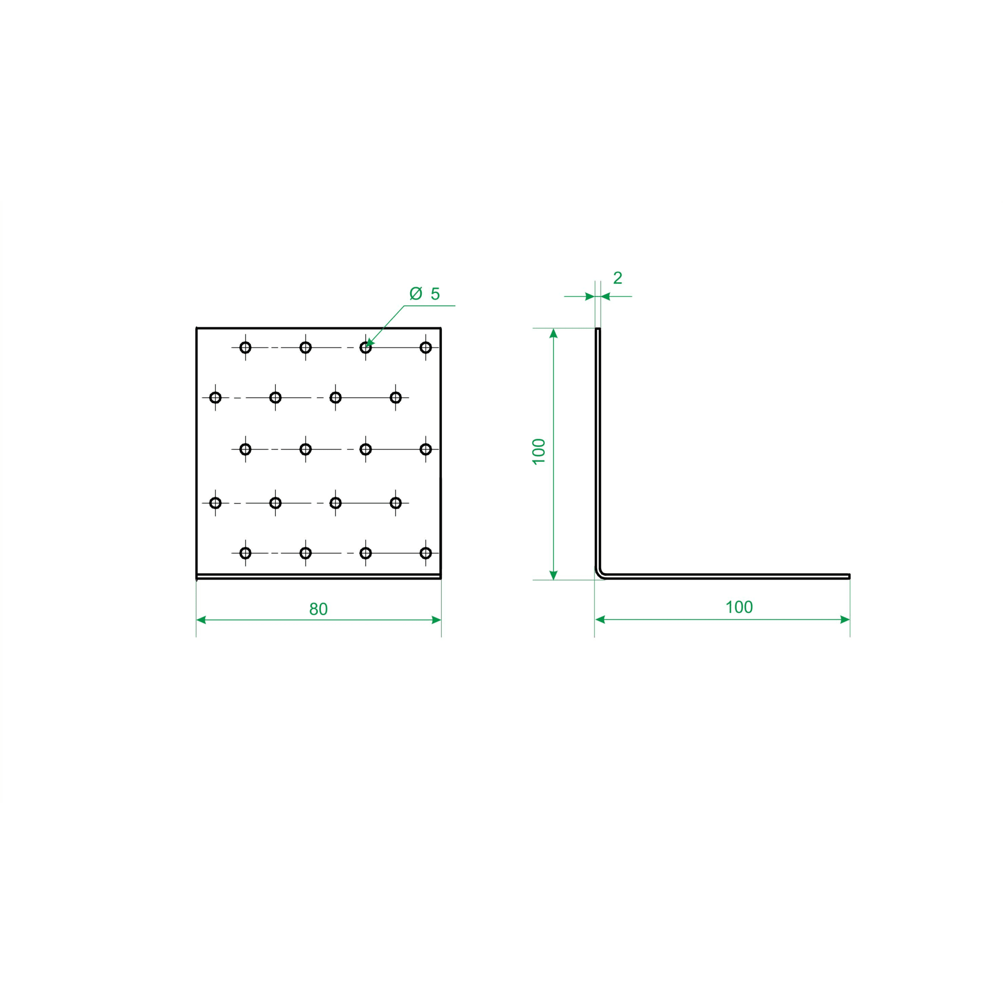 84857841 Угол крепежный равносторонний 80х100х100х2 Santreyd  - Вид №4