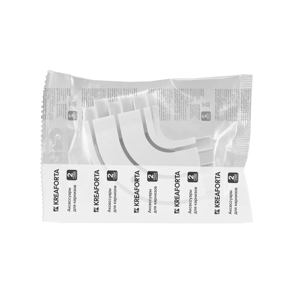 Соединитель для карниза трехрядный KREAFORTA пластик цвет белый 2 шт STLM-2083765 - Вид №1