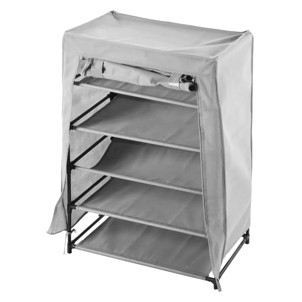 Обувница с чехлом закрытая 90х60х35 cм цвет серый SPACEO STLM-2029235 - Вид №1