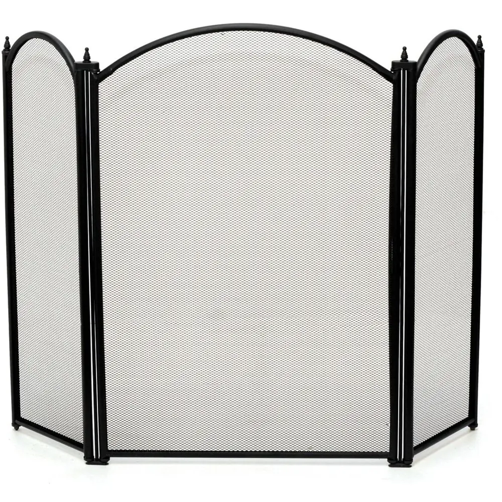 Экран трехстворчатый 03021 BK, цвет чёрный REALFLAME STLM-2022096