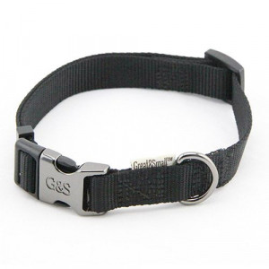 ПР0041960 Ошейник для собак 20x350-550мм нейлон Чёрный Great&Small