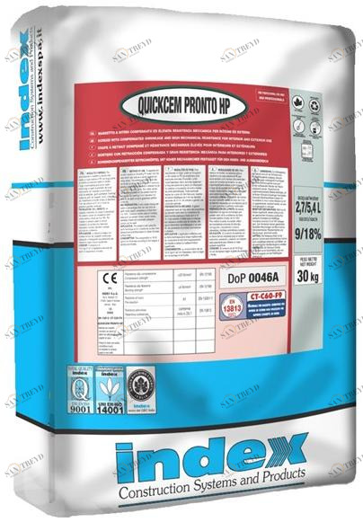INDEX Готовая стяжка с высокой механической прочностью Quickcem sun-id-1481805