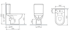 C908607SC унитаз-компакт с сиденьем микролифт AM.PM Gem