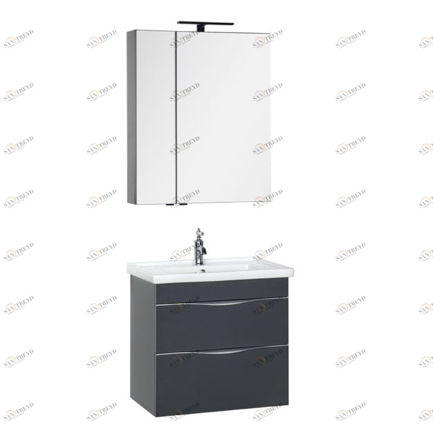 Комплект мебели Aquanet Эвора 70 серый антрацит 00184555