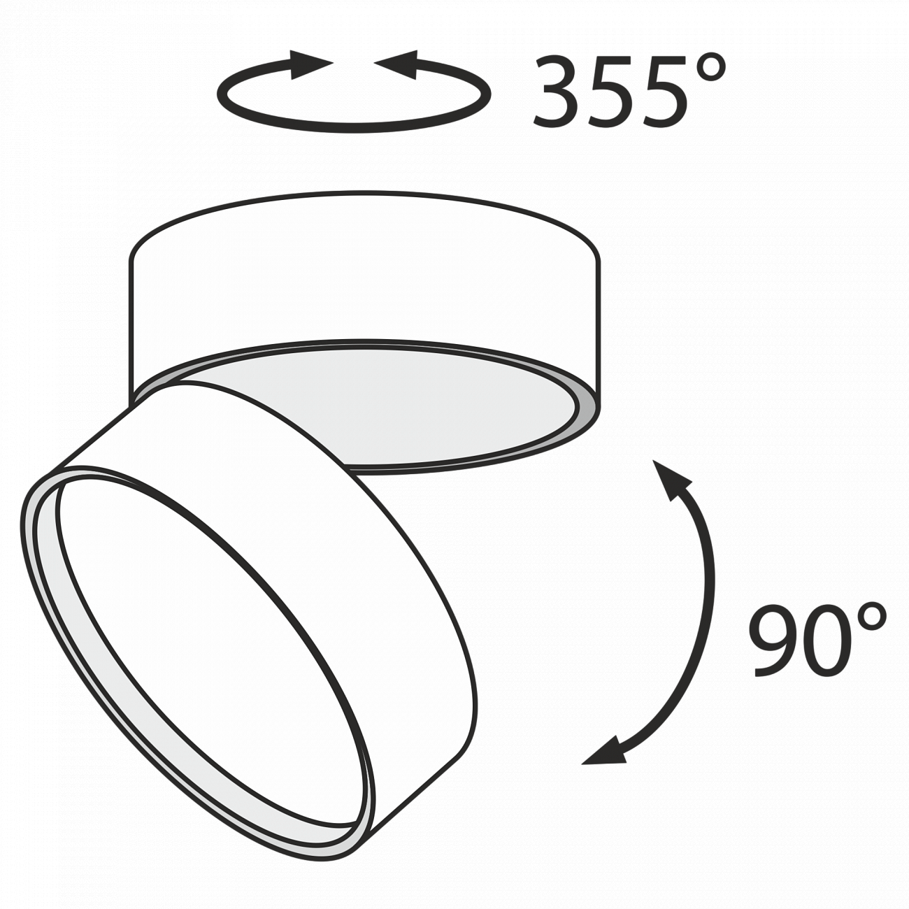 Спот потолочный светодиодный поворотный 12 см черный Onda C024CL-L18B4K TECHNICAL CEILING & WALL, ЭЛИТНЫЕ 00-3957008 Черный  - Вид №5