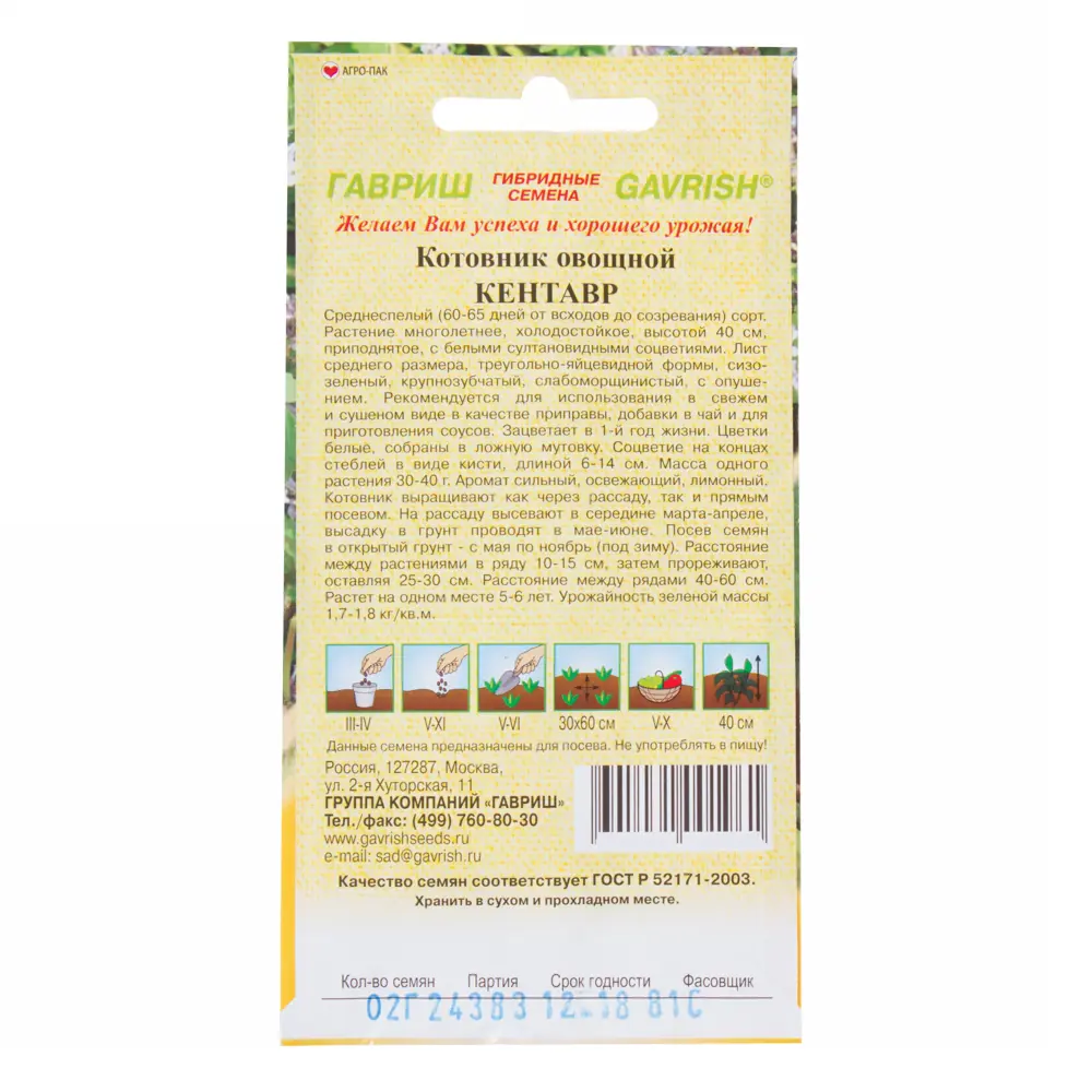 ГАВРИШ Котовник Кентавр - ароматный многолетник с лимонным запахом 13901342 STLM-0003964 - Вид №1