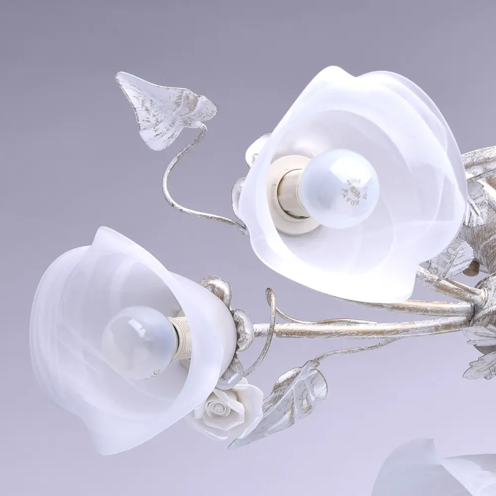 Люстра Восторг 6xE14x60 Вт, металл/стекло, цвет белый MW-Light STLM-2211387 - Вид №6