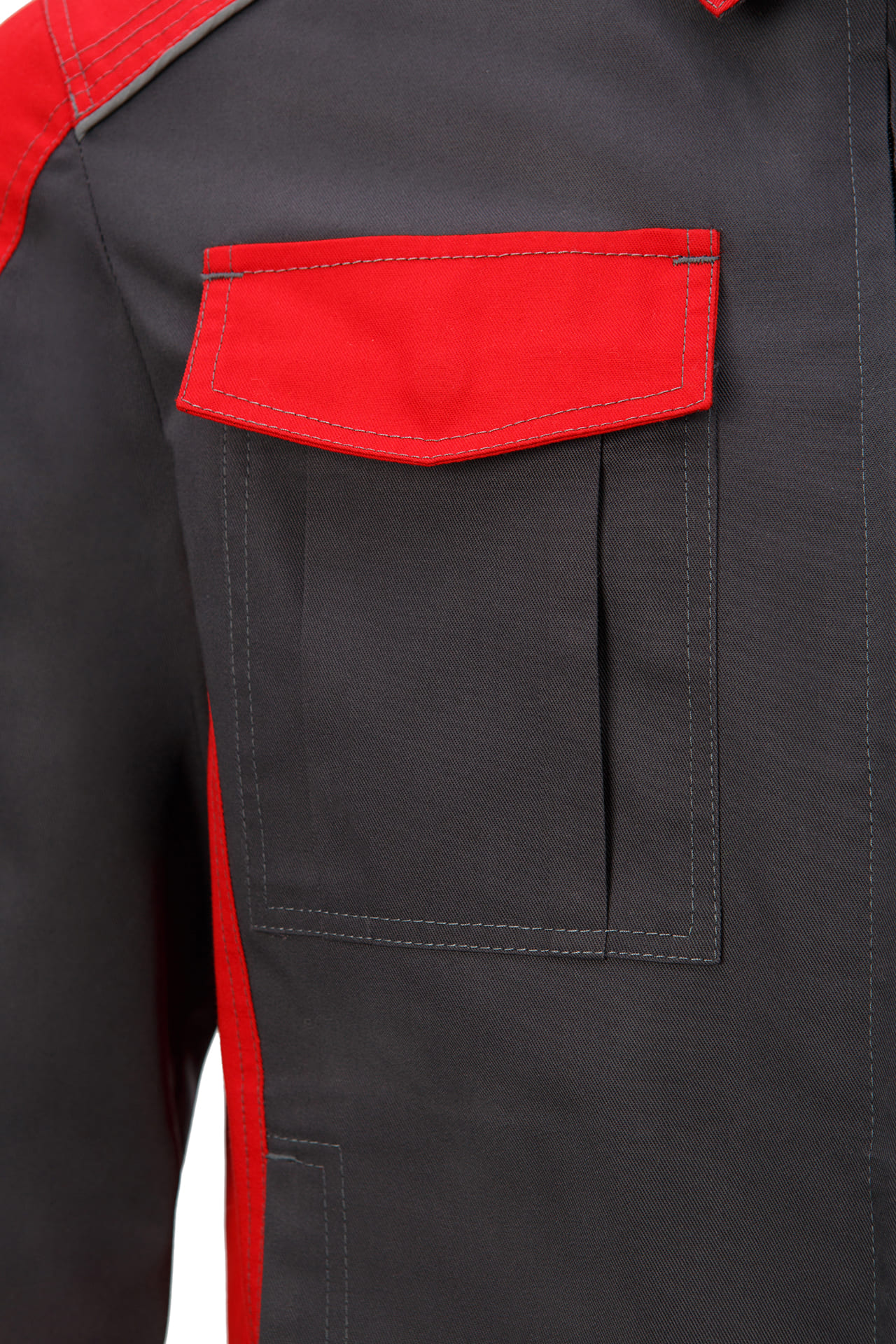 5044428 Костюм NEW графит красный STATUS  Летняя спецодежда  размер 44-46/170-176  - Вид №7