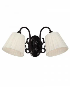 Бра с абажуром на 2 лампы белое "Беатрис" W17040/2LBCG1 LUMIEN HALL БЕАТРИС 00-3931580 Белый