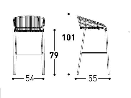 Алюминиевый стул с порошковым покрытием Varaschin Cricket ARCH-00125061 - Вид №7