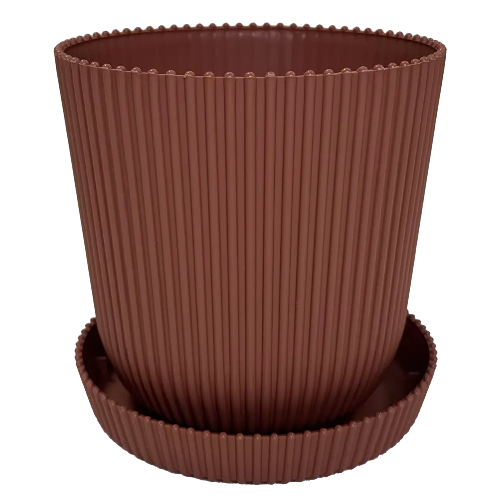 Горшок для цветов Тek.А.Тek 16x16x15.5 см v2.4 л пластик глина ТЕК.А.ТЕК Le Gaufre STLM-2002829