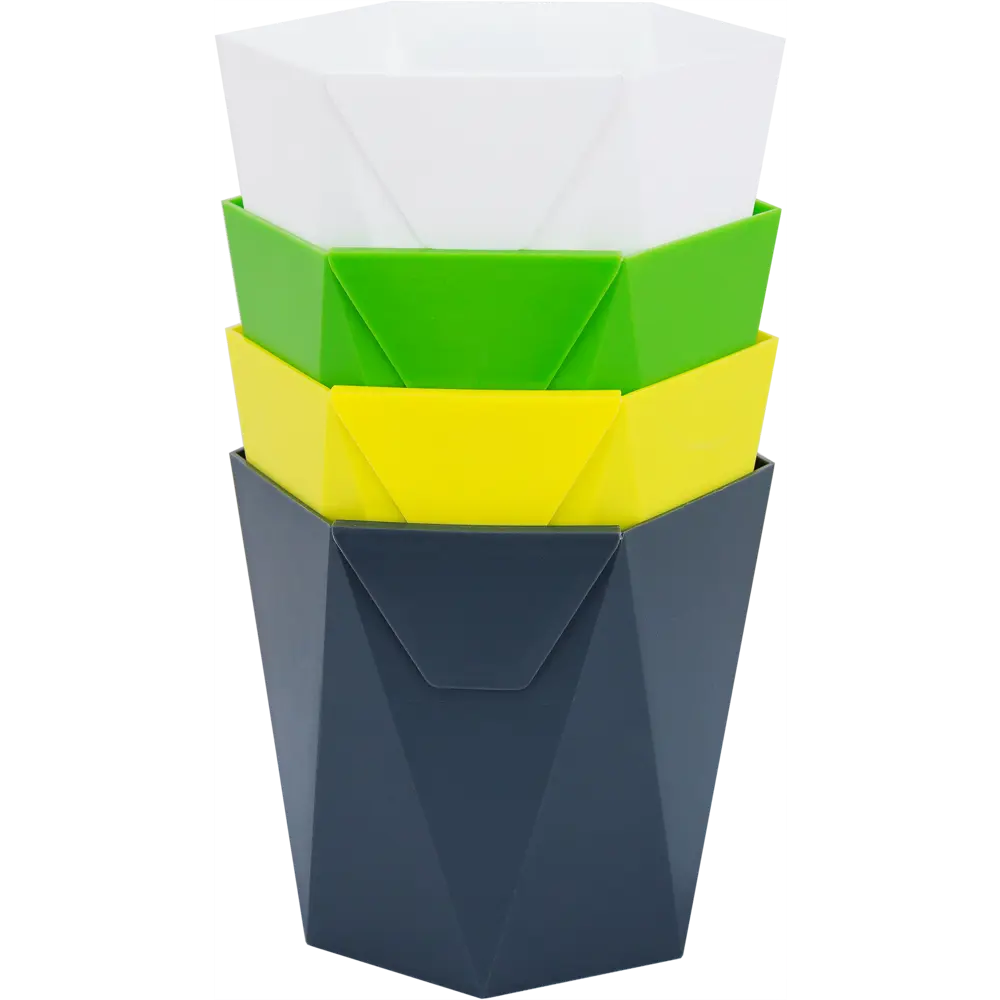 Кашпо Пазл 13.5x12x13.5 см v1 л пластик в ассортименте Santreyd STLM-2149760