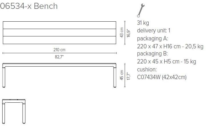 TRIBÙ Садовая скамейка из тика Illum 06534 - Вид №5