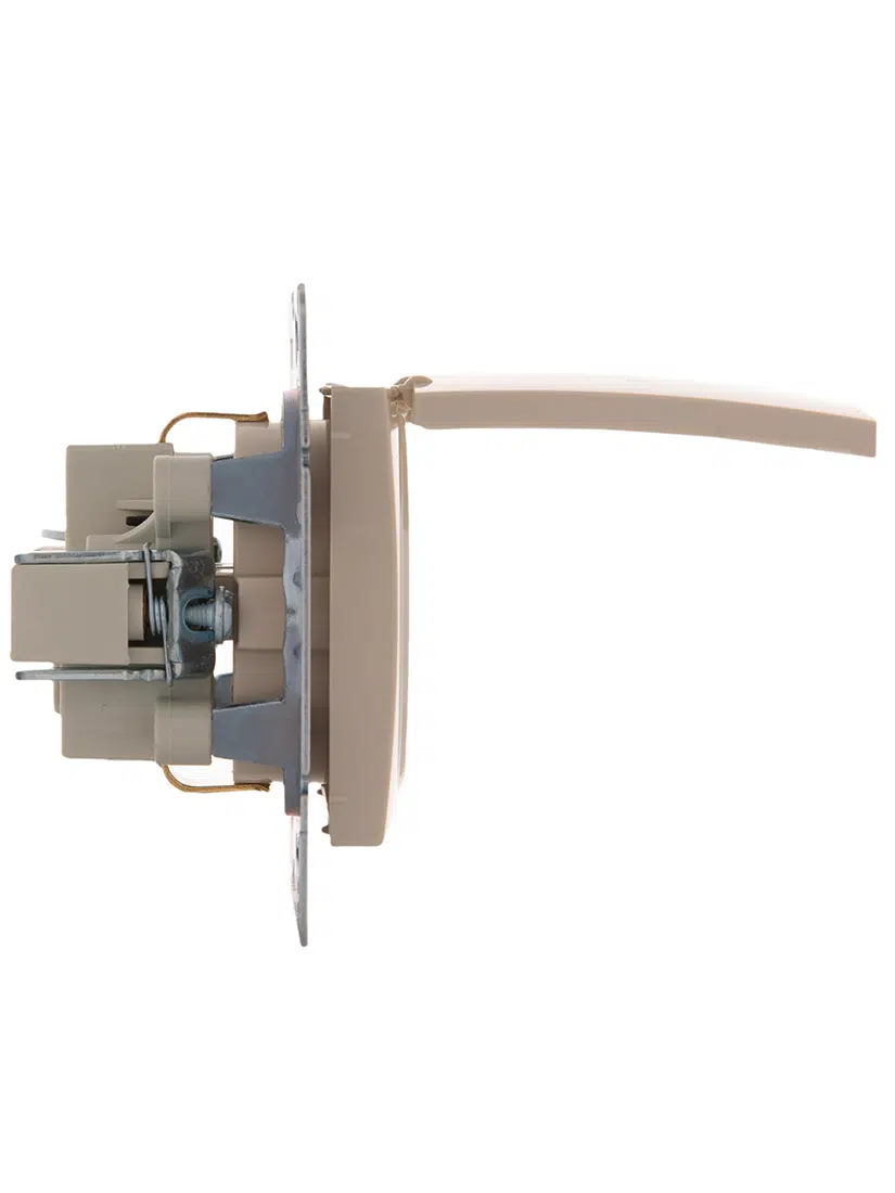 KARINA Розетка сз с крышкой кремовый LEZARD 707-0388-123В - Вид №6