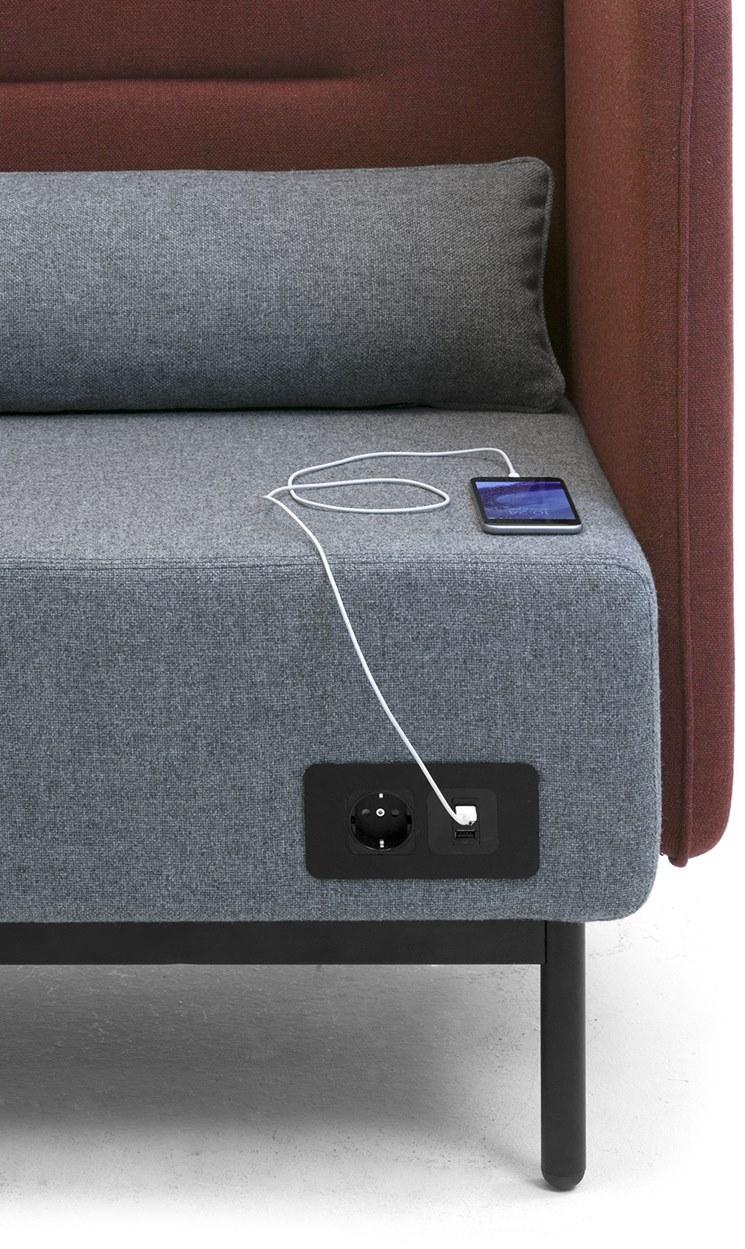 Leyform Кресло из огнестойкой ткани с разъемом USB Around sun-id-1454578 - Вид №1