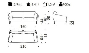 Съемный диван из ткани
