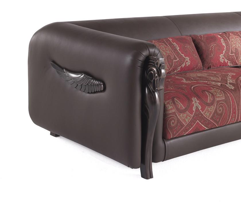 ETRO Home Interiors 3-х местный диван из кожи и ткани Corinto sun-id-1452756 - Вид №3