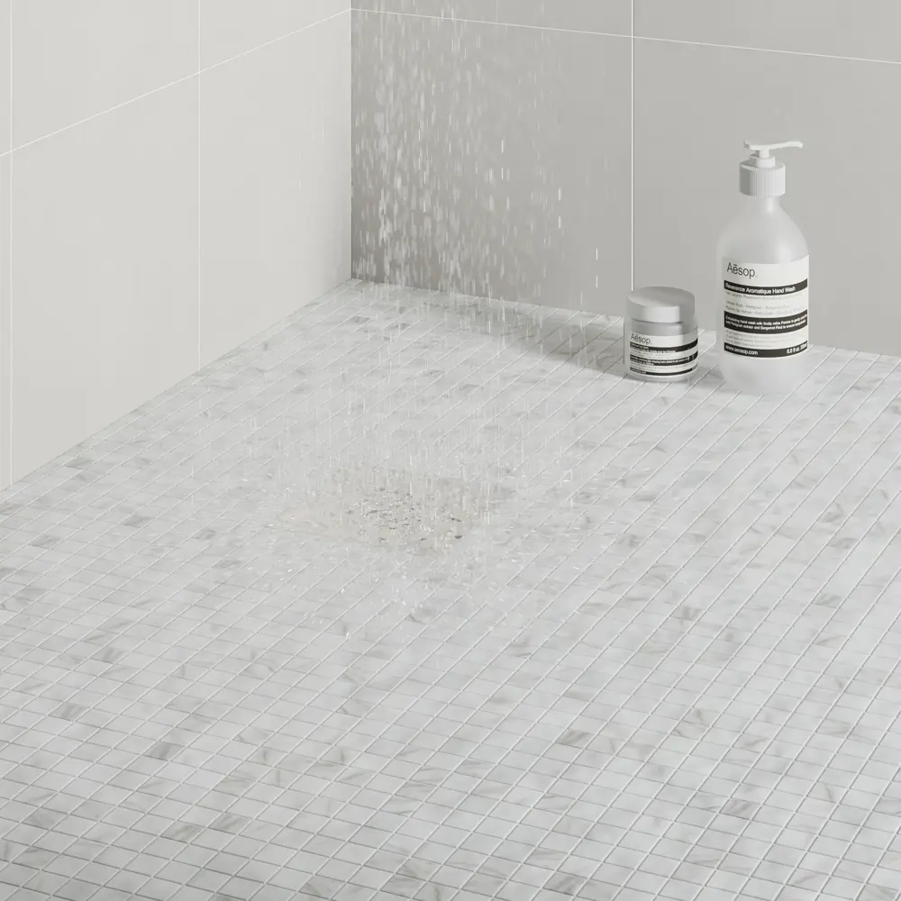 Мозаика Marble Antislip стекломасса 31.1x4.9 см цвет белый Santreyd Мозаика Onix STLM-2029929 - Вид №7