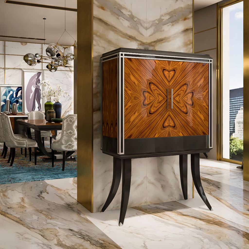 Деревянный шпон барный шкаф GUERRA VANNI ARCH-00143869 - Вид №2