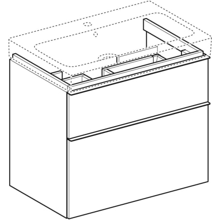 840392000 Шкафчик для раковины Geberit iCon, с двумя выдвижными ящиками Geberit  - Вид №1