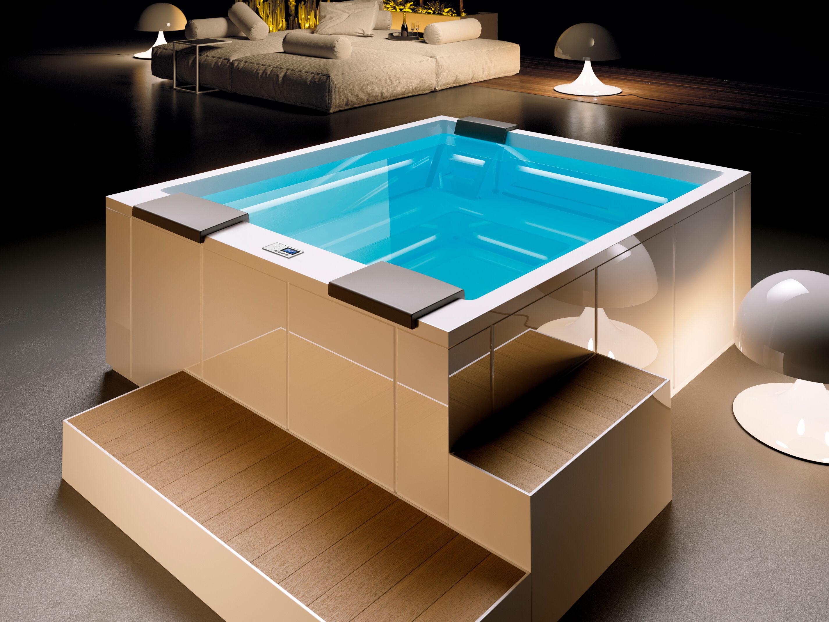 Прямоугольная мини-чаша с гидромассажем с хромотерапией Gruppo Treesse Minipiscine-Ghost Plus ARCH-00125042