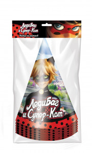 275119 Набор бумажных колпачков "Леди Баг и Супер-Кот" 6 шт. "Супер-Кот"