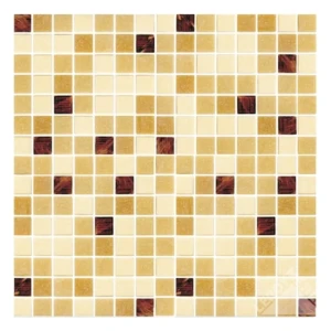 Мозаика стеклянная G36, бежевый авантюрин, 32,7х32,7 см, 1,07 м2