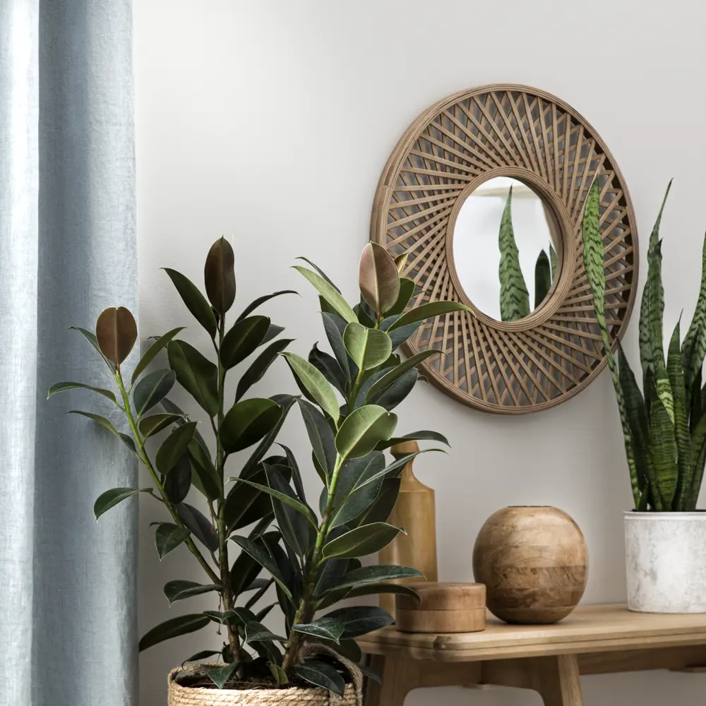 Зеркало декоративное KREAFORTA Rosace круглое D60 см бамбук цвет коричневый STLM-2119537 - Вид №5