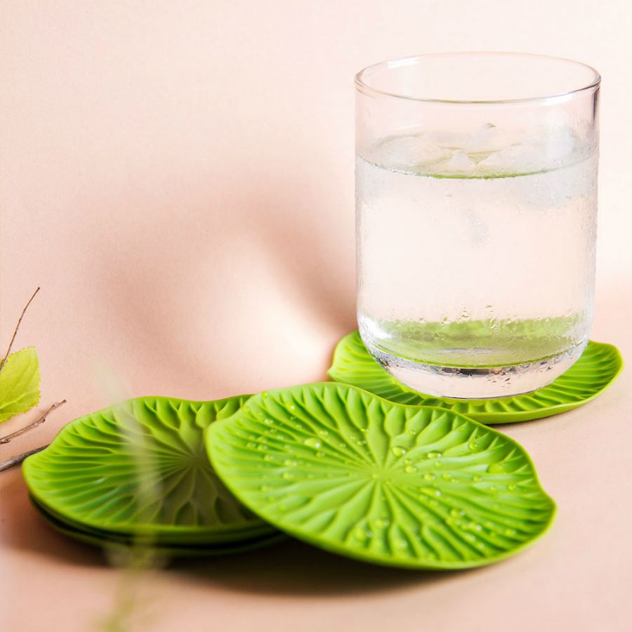 QL10165-GN Подставочная салфетка под стакан Пластмассовая Qualy Великобритания  - Вид №1