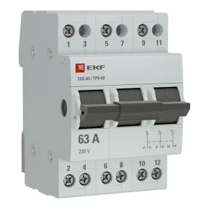 Трехпозиционный переключатель EKF Proxima 3P 63 А 88883186 STLM-2209028