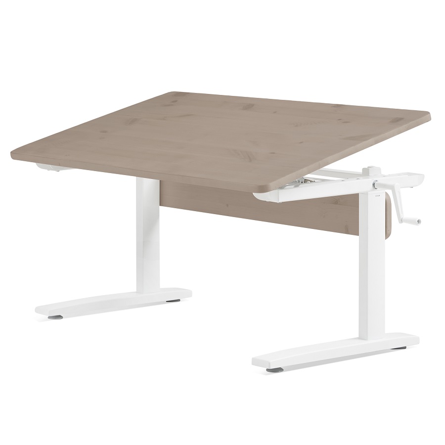 Парта Flexa desks & chairs с наклонной столешницей, коричневая/белая 825011611 - Вид №1