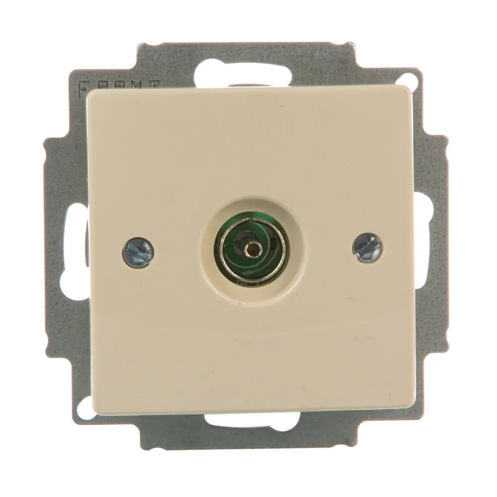 ТВ-розетка оконечная встраиваемая ABB Basic 55 шлейф, цвет бежевый STLM-2047807