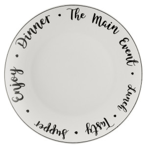 P_0059.611 Тарелка обеденная carnaby script d 26,5 см Price&Kensington