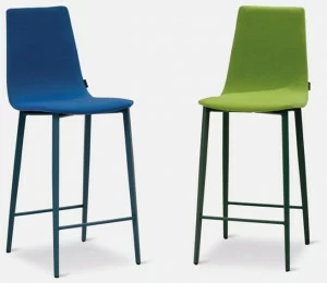 MOBLIBERICA Табурет высокий, обитый тканью, с подставкой для ног Salt