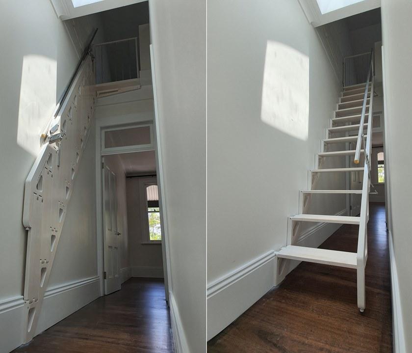 Bcompact Выдвижная лестница из дерева  Bhs-01  - Вид №26